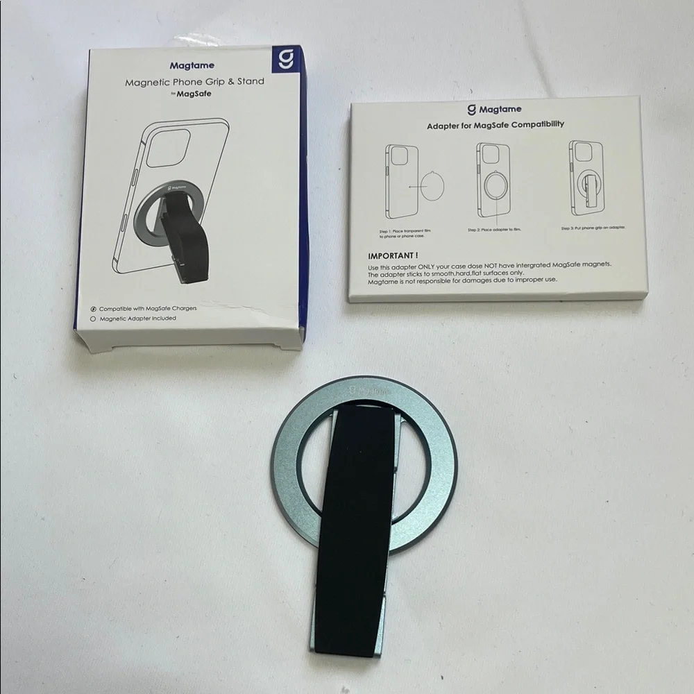 MagSafe Compatible Magnetic Phone Grip & Stand - Black